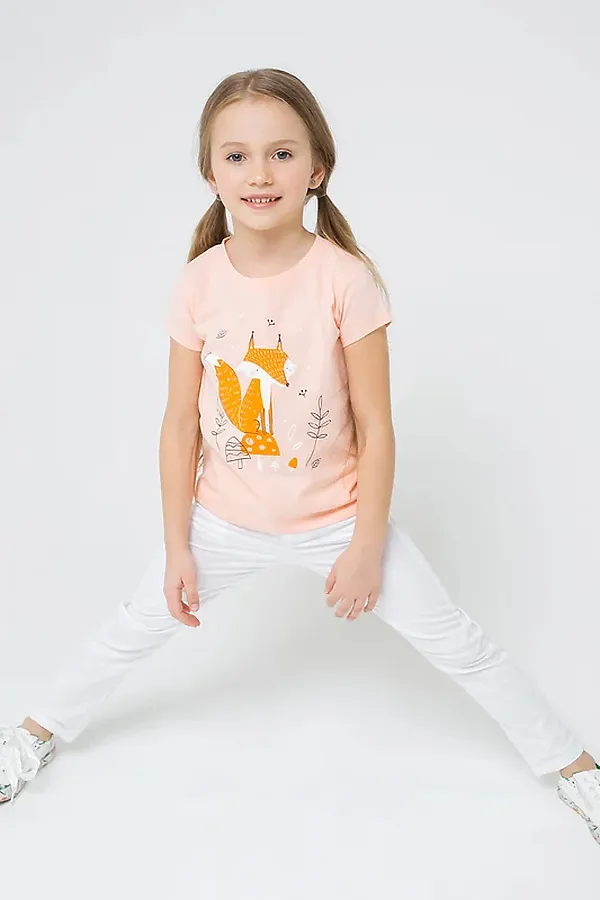 Футболка  CROCKID SALE, светло-оранжевый к1276 - фото 2