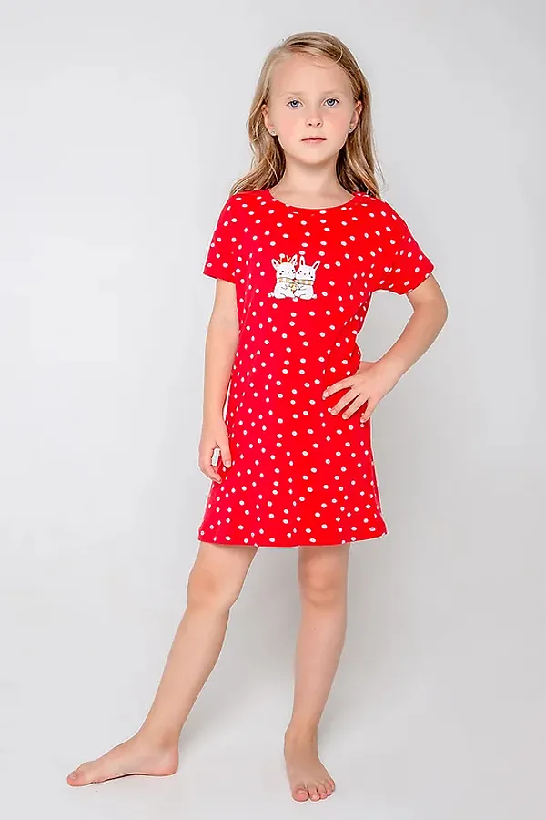 Сорочка CROCKID SALE, зимний снег на насыщенно-красном - фото 2