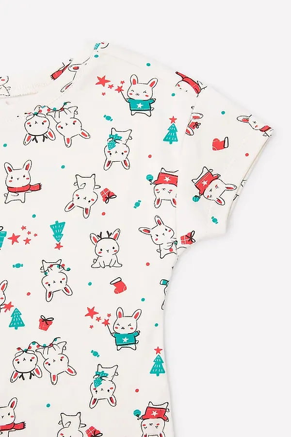 Сорочка CROCKID, зайки на празднике на сливках - фото 2