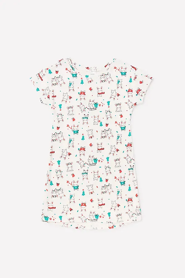 Сорочка CROCKID, зайки на празднике на сливках - фото 2