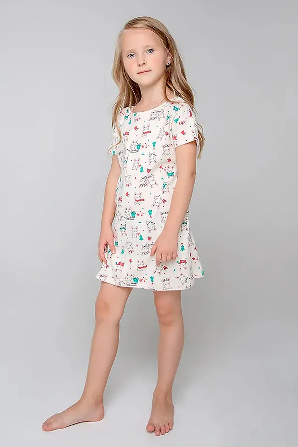 Сорочка CROCKID, зайки на празднике на сливках - фото 2