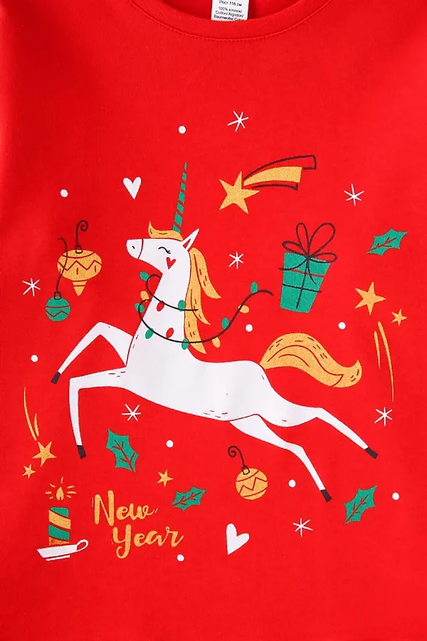 Пижама CROCKID SALE, насыщенно-красный,новогоднее волшебство - фото 2