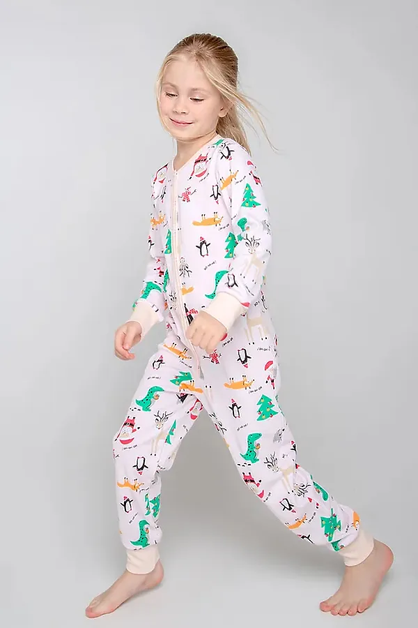 Комбинезон CROCKID, праздничный микс на бледно-персиковом - фото 2