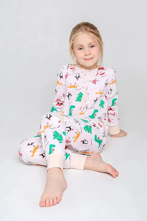 Комбинезон CROCKID, праздничный микс на бледно-персиковом - фото 2