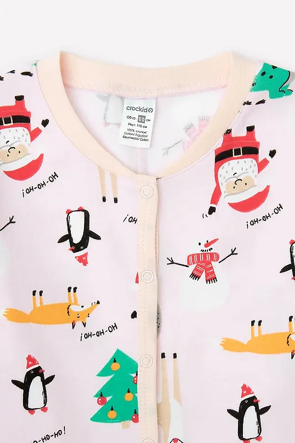 Комбинезон CROCKID, праздничный микс на бледно-персиковом - фото 2