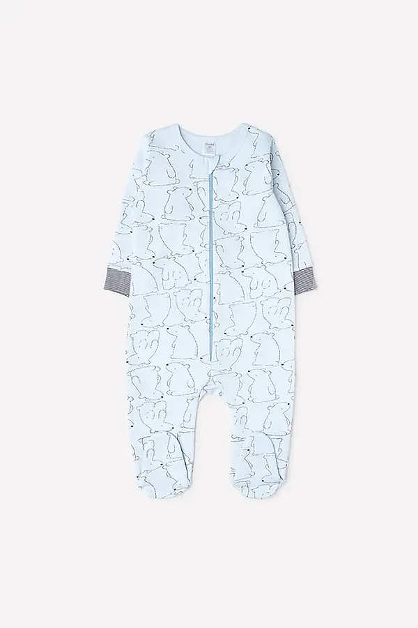 Комбинезон  CROCKID SALE, мишки на севере на льдисто-голубом - фото 2