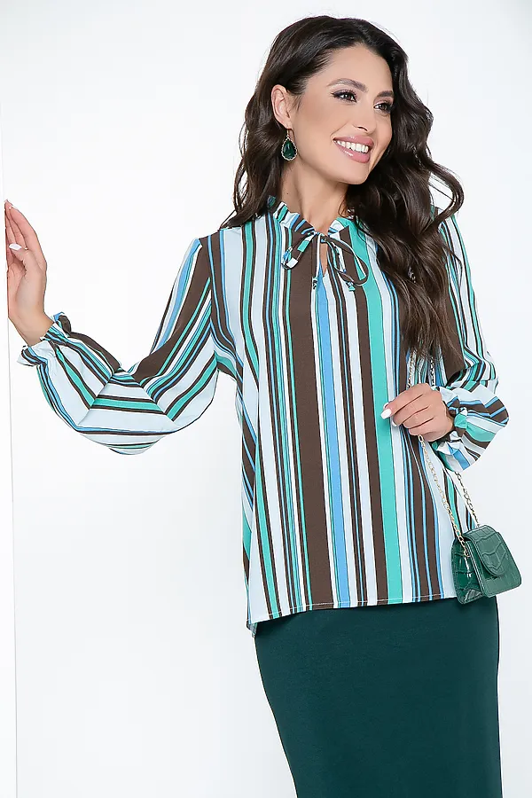 Костюм (Блуза+Юбка) LADY TAIGA, зеленый - фото 2