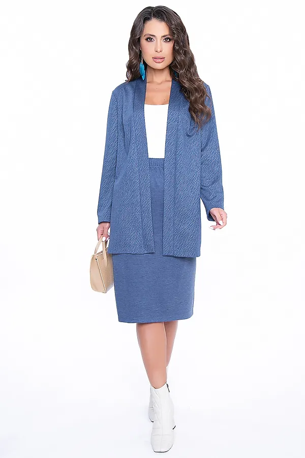 Комплект (юбка+жакет) LADY TAIGA, блю - фото 2