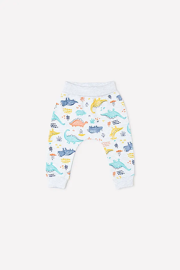 Брючки CROCKID SALE, маленькие динозаврики на меланже - фото 2