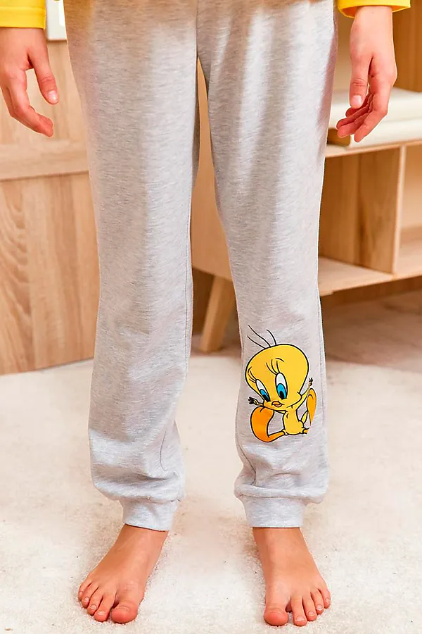 Пижама CROCKID SALE, серый меланж/желтый - фото 2