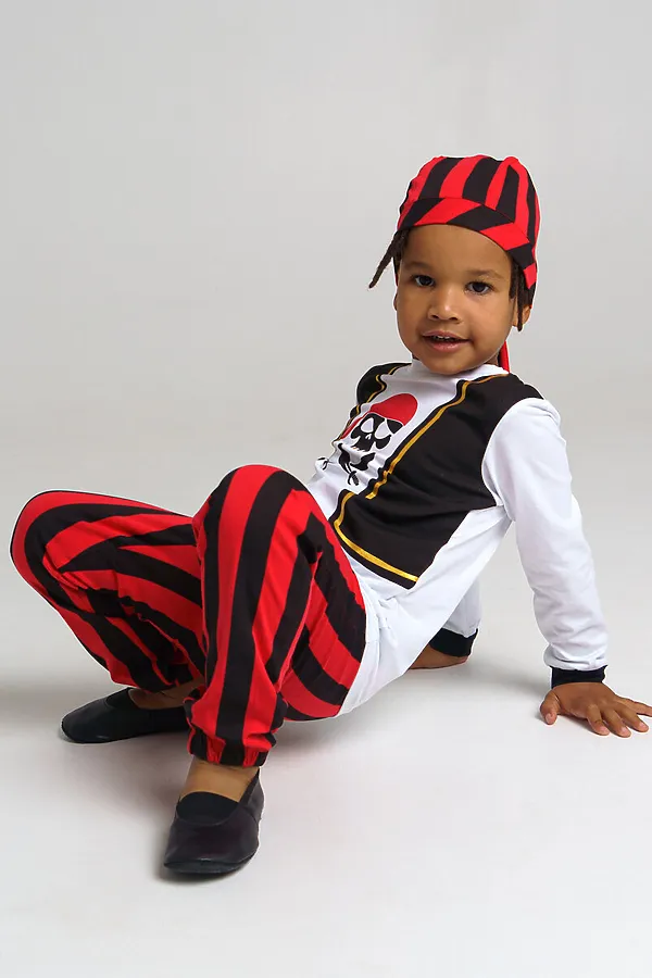 Карнавальный костюм Пирата PLAYTODAY, красный,черный,белый - фото 2