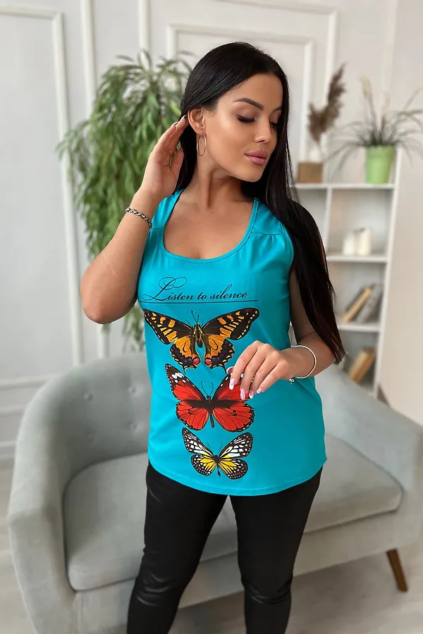 Майка 1927 НАТАЛИ, бирюза - фото 2