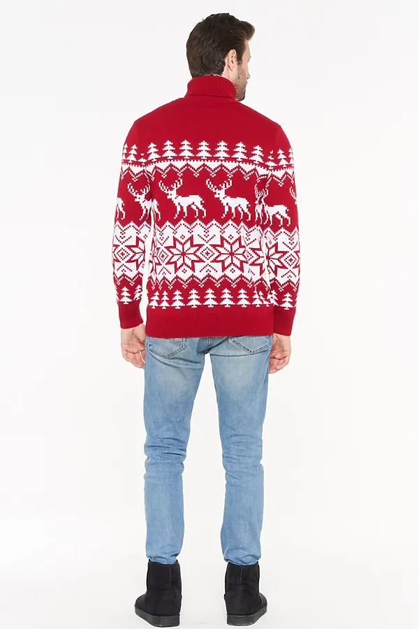 Свитер VAY, красный/белый - фото 2