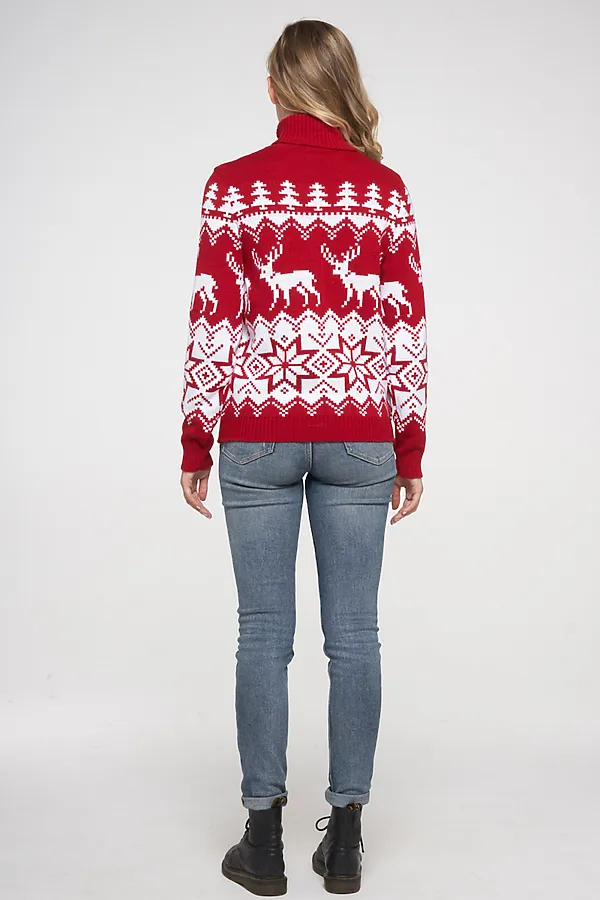 Свитер VAY, красный/белый - фото 2