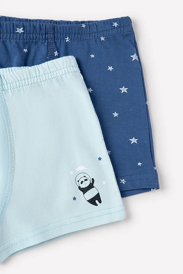 Трусы 2 шт. CROCKID, небесный, ультрамарин, ночное небо - фото 2