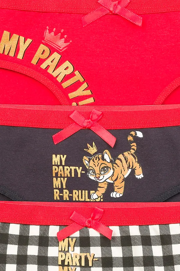 Трусы 3 шт. PELICAN, красный/темно-серый/белый - фото 2