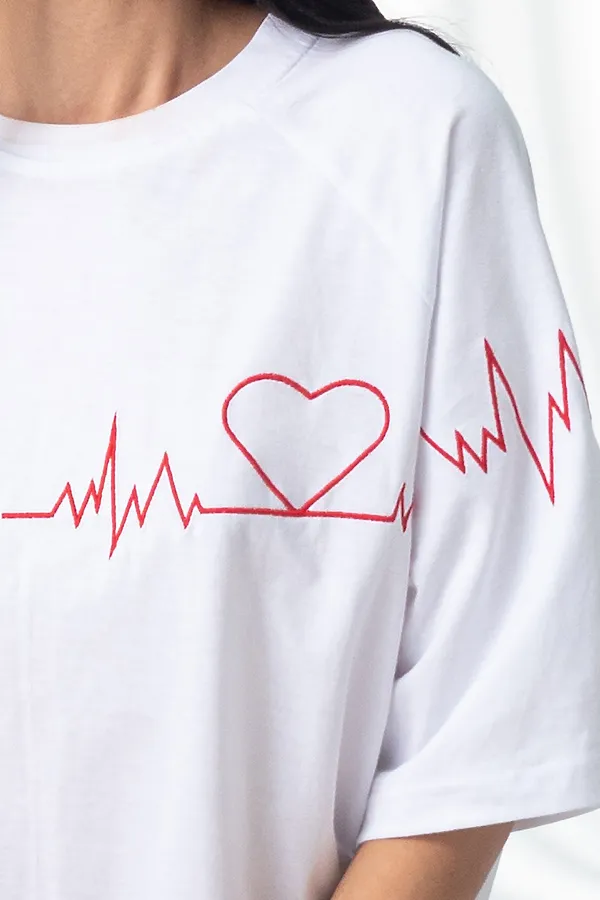 Футболка Hot Story Cardiogram НАТАЛИ, белый (ед.) - фото 2