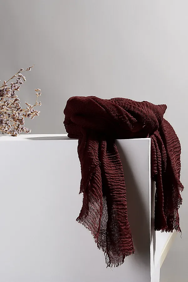 Шарф-палантин "Вечная красота" MERSADA, темно-бордовый - фото 2