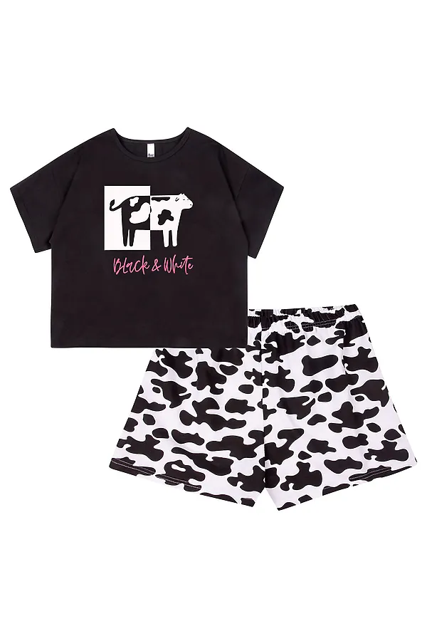 Пижама BOSSA NOVA, черный/белый - фото 2