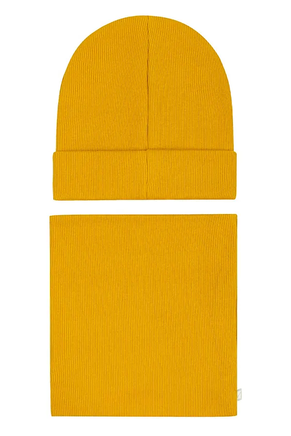 Комплект (Шапка+Снуд) BODO, горчичный - фото 2