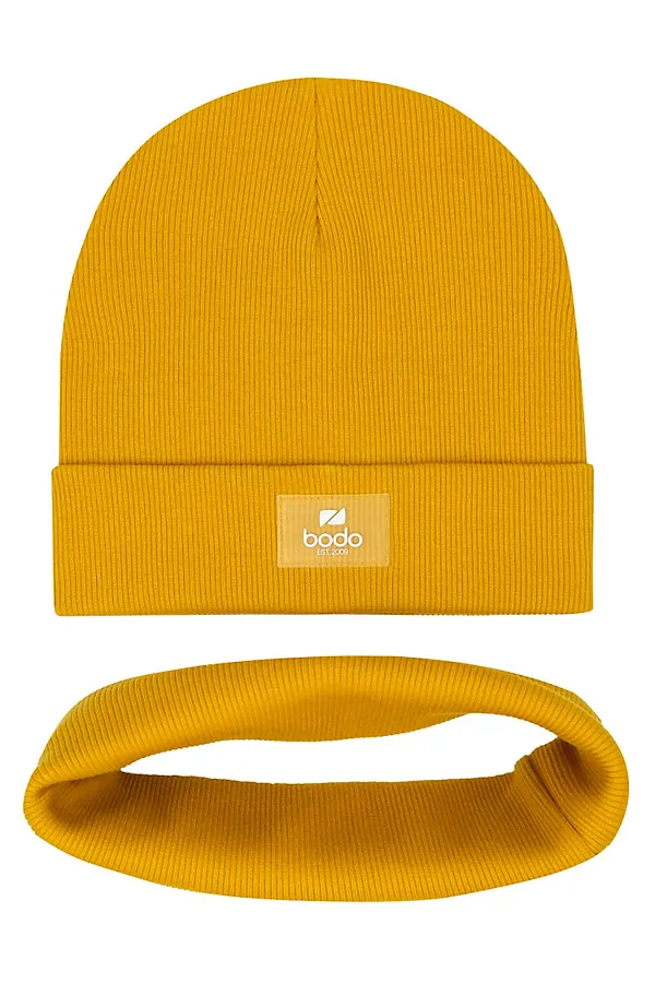 Комплект (Шапка+Снуд) BODO, горчичный - фото 2