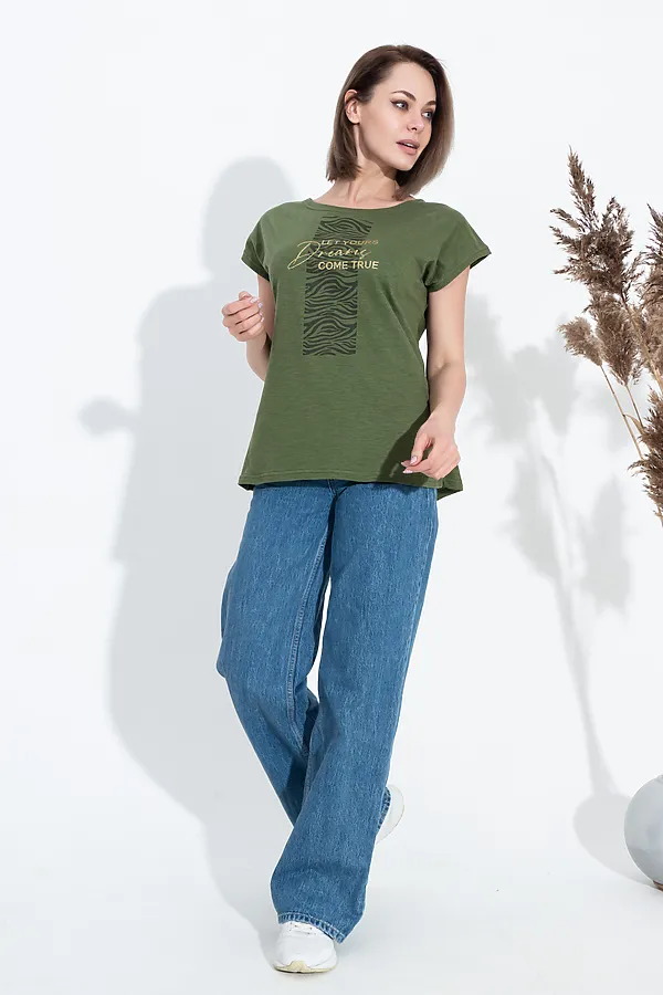 Футболка 24355 НАТАЛИ, хаки - фото 2