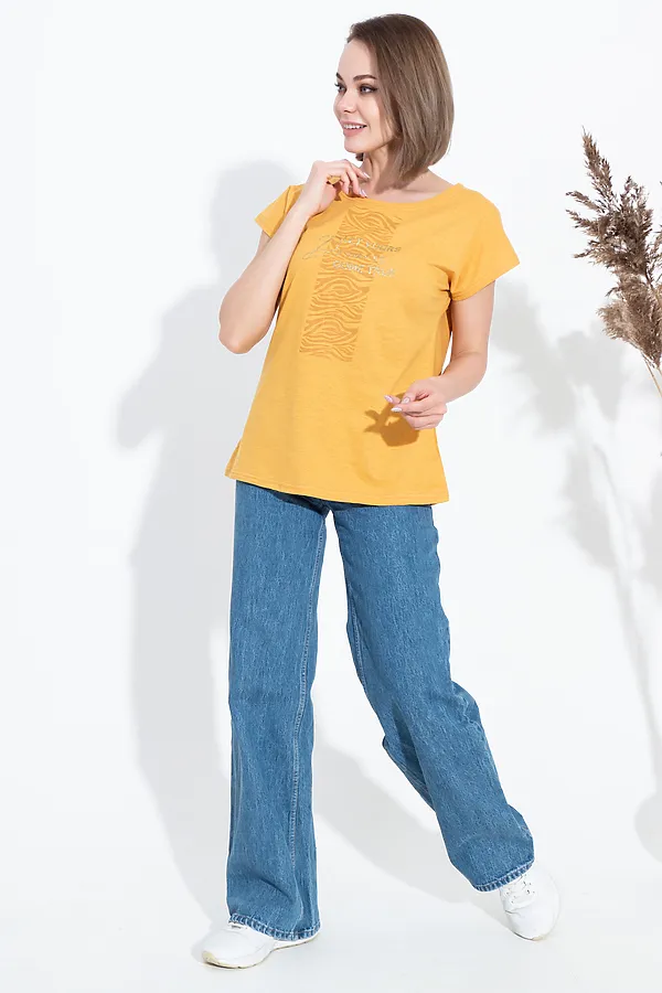 Футболка 24355 НАТАЛИ, горчица - фото 2