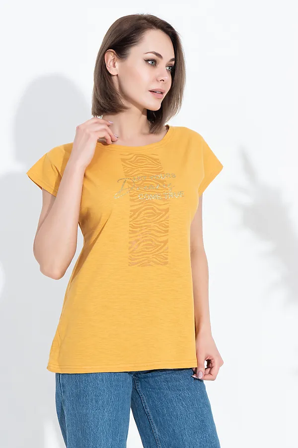 Футболка 24355 НАТАЛИ, горчица - фото 2