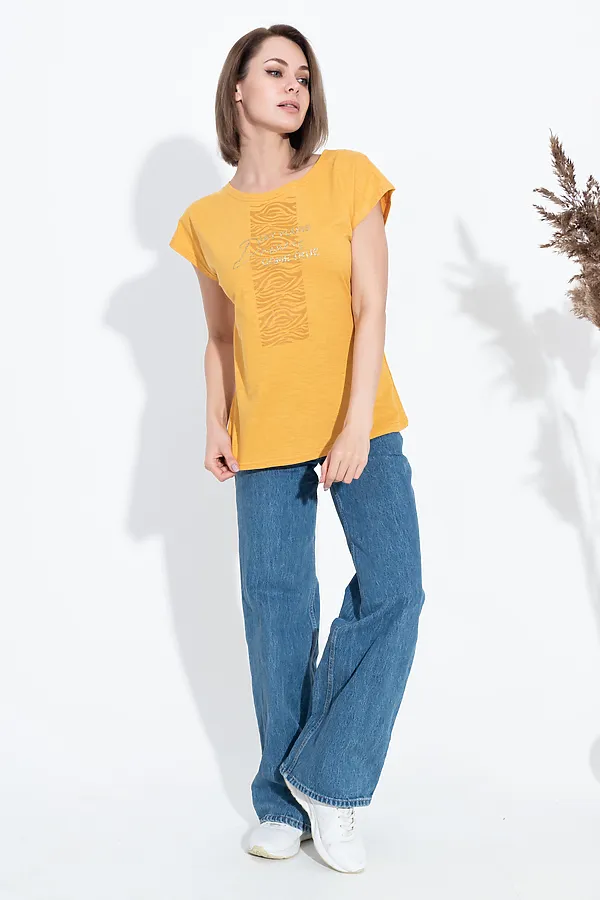 Футболка 24355 НАТАЛИ, горчица - фото 2