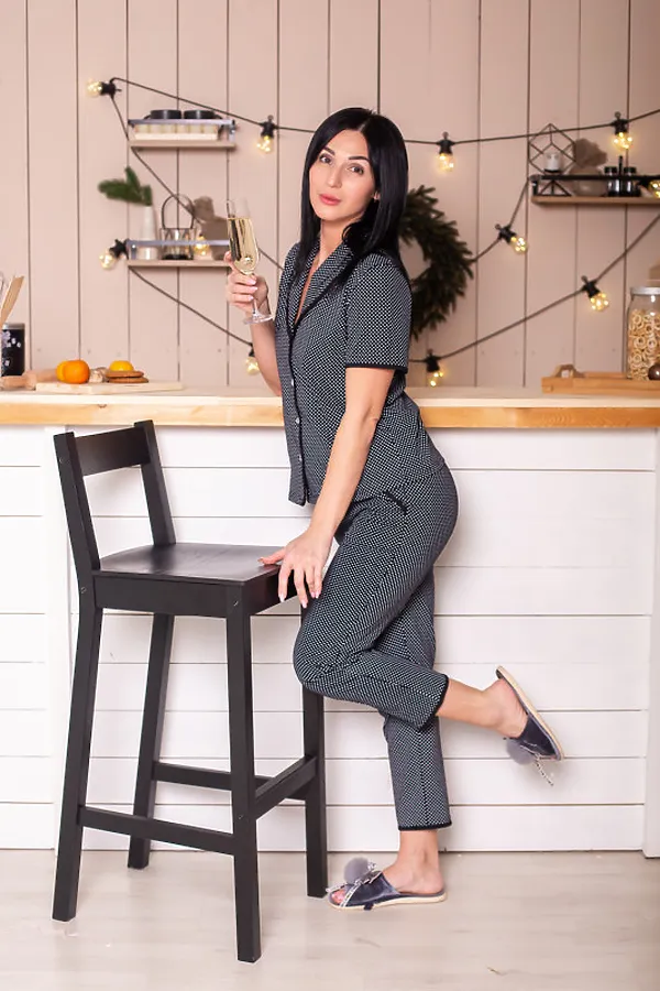 Костюм (рубашка+брюки) СОФИЯ37, черный - фото 2