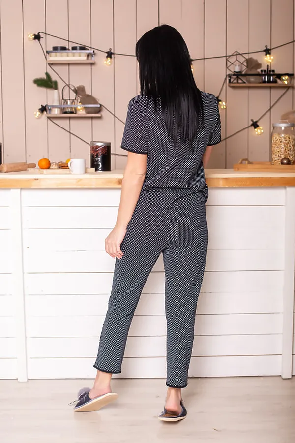 Костюм (рубашка+брюки) СОФИЯ37, черный - фото 2