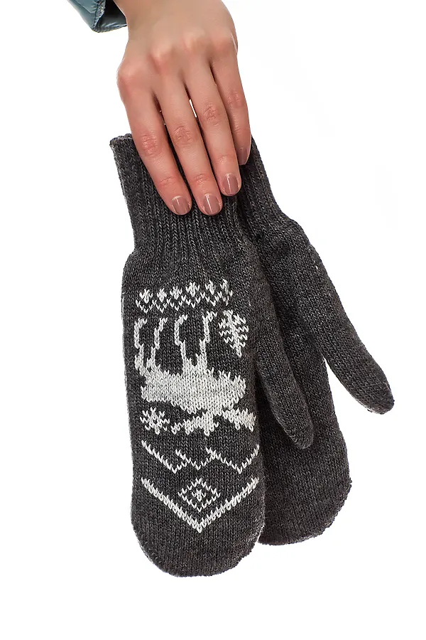 Варежки VAY, темно-серый/светло-серый - фото 2