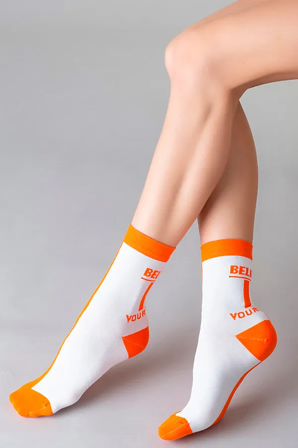 Носки GIULIA, bianco/orange - фото 2