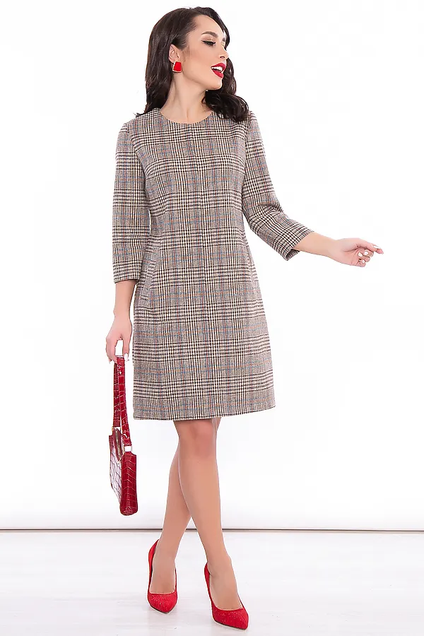 Платье LADY TAIGA, клетка - фото 2