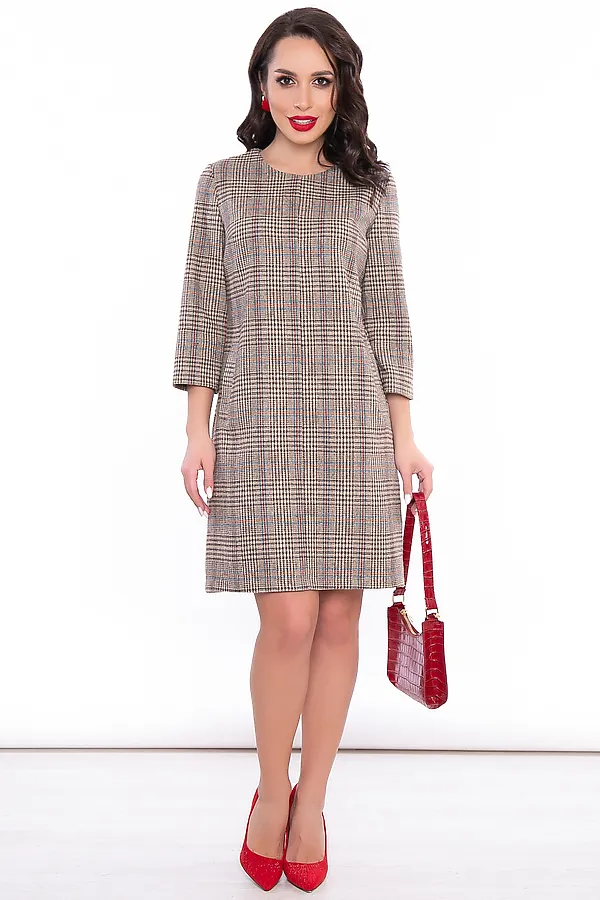 Платье LADY TAIGA, клетка - фото 2