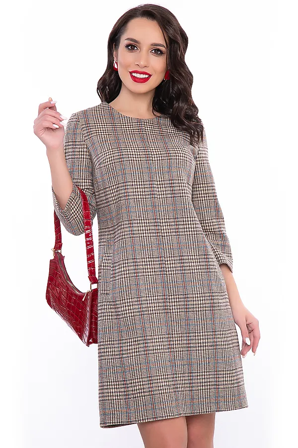Платье LADY TAIGA, клетка - фото 2