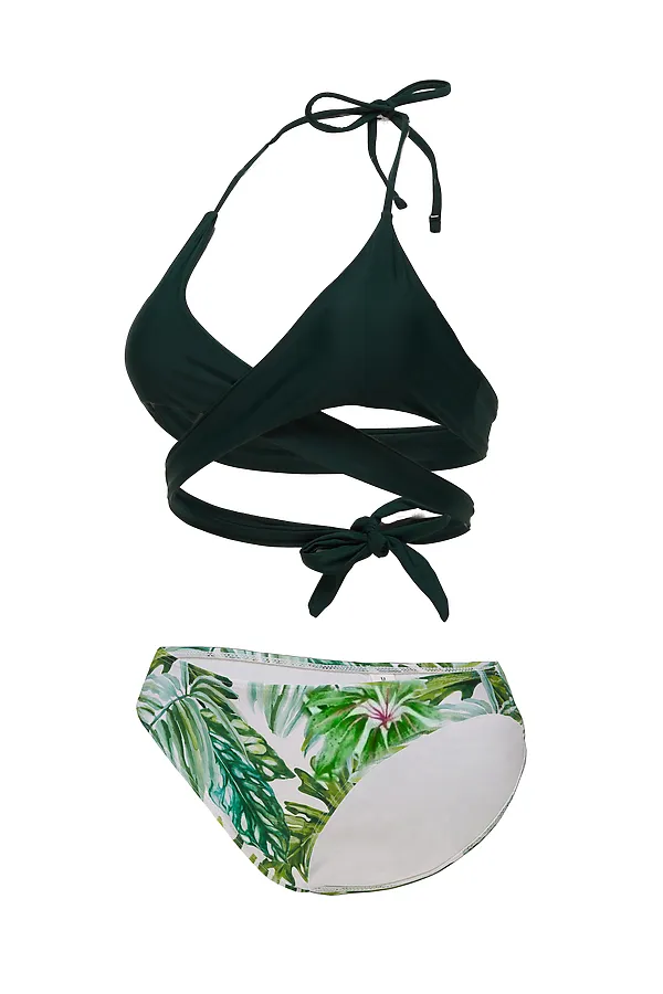 Купальник "Калипсо" Nothing But Love, темно-зеленый, белый, травяной зеленый - фото 2