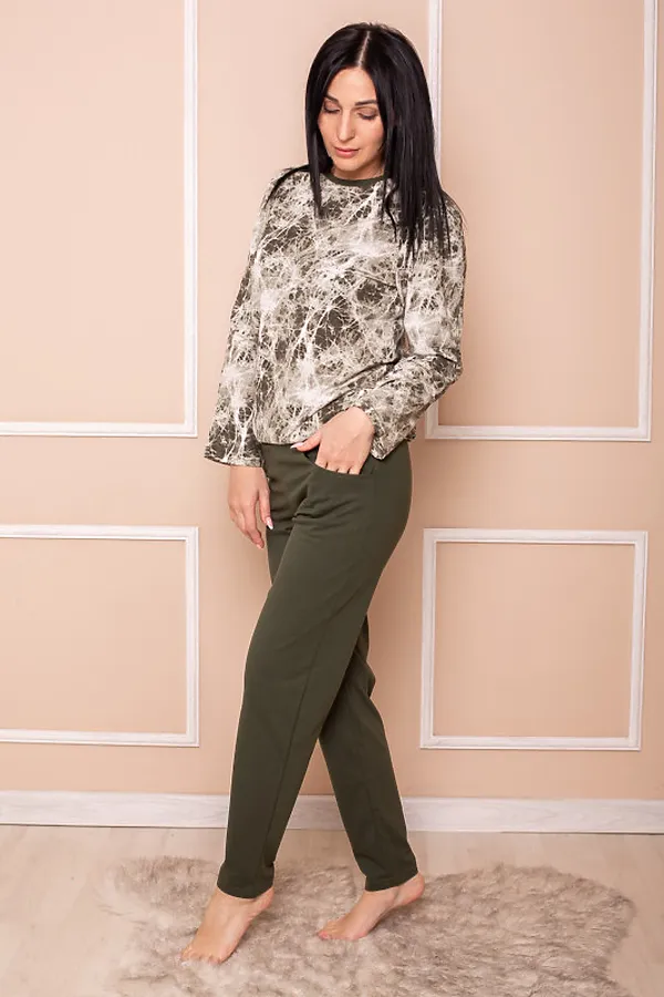 Костюм (джемпер+брюки) СОФИЯ37, хаки - фото 2