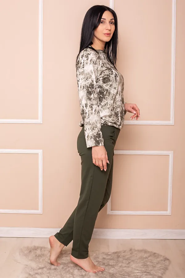 Костюм (джемпер+брюки) СОФИЯ37, хаки - фото 2