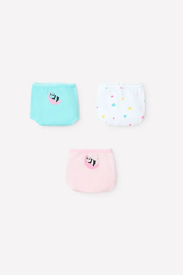 Трусы 3 шт. CROCKID SALE, неж.розовый, аквамарин, белый, звездопад - фото 2