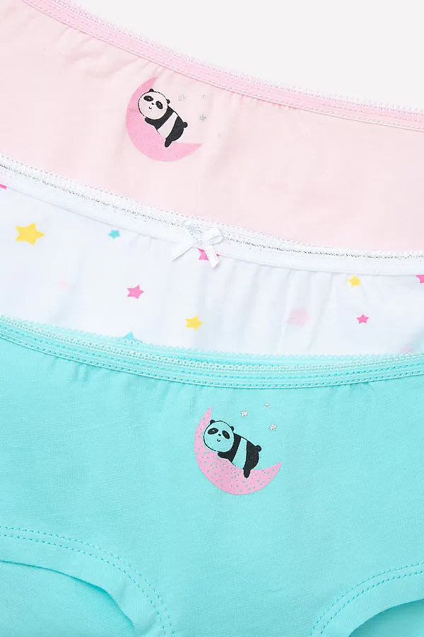 Трусы 3 шт. CROCKID SALE, неж.розовый, аквамарин, белый, звездопад - фото 2