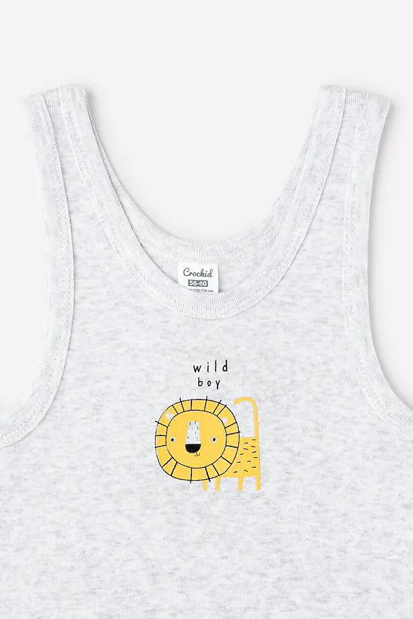 Майка CROCKID SALE, св.серый меланж(сафари) - фото 2