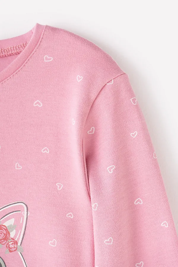 Пижама CROCKID, сердечки на розовом зефире - фото 2