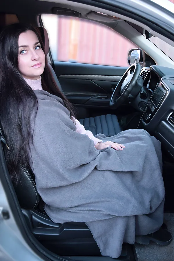 Плед-подушка трансформер в авто НАТАЛИ, серый (ед.) - фото 2