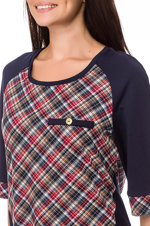 Туника FIFTYPATES, красный клетка - фото 2