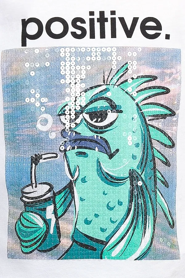 Костюм (футболка +шорты) PELICAN, белый - фото 2