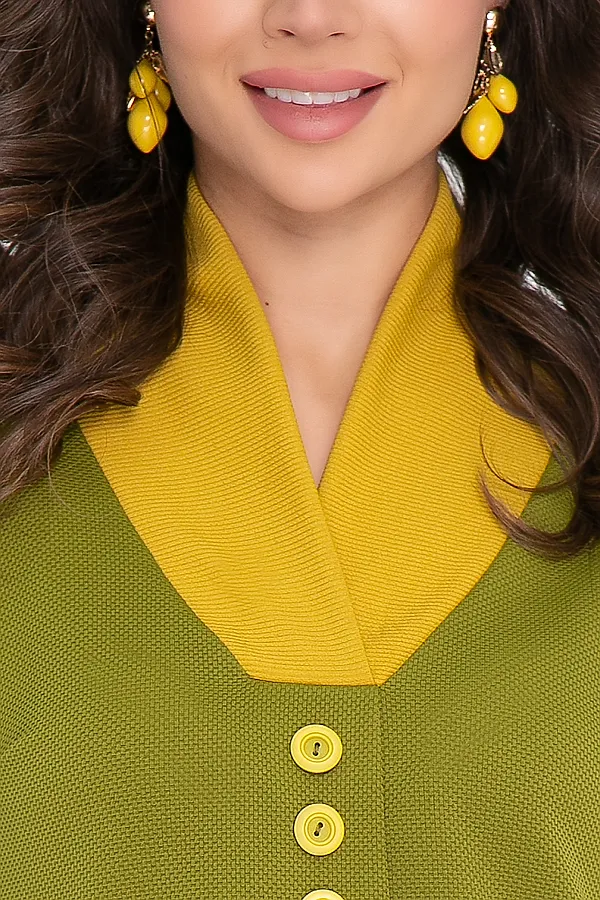 Платье BELLOVERA, оливковый - фото 2