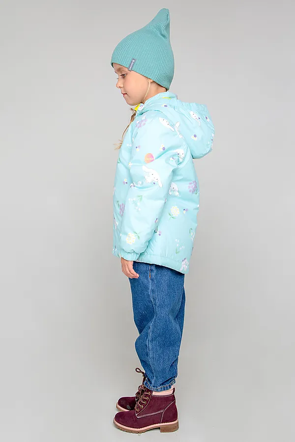 Куртка CROCKID SALE, нежно-голубой, белые зайчики - фото 2