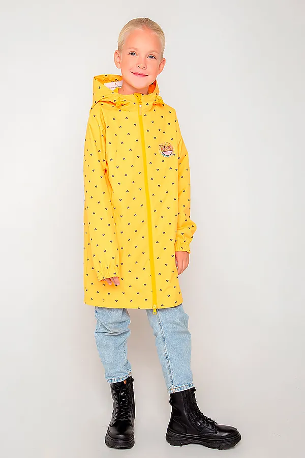 Плащ CROCKID SALE, желтый, маленькие сердечки - фото 2