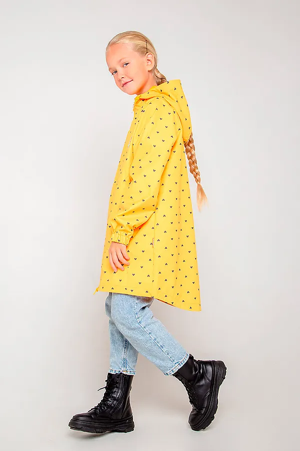 Плащ CROCKID SALE, желтый, маленькие сердечки - фото 2